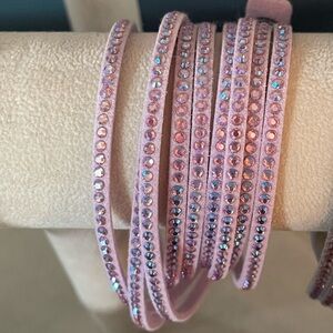 Pink Crystal Wrap Bracelet